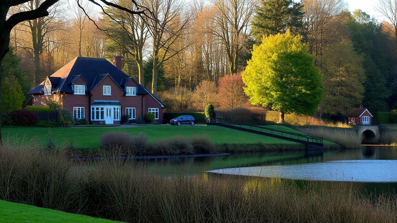 Large detached period house behind mature trees in Chislehurst, BR7