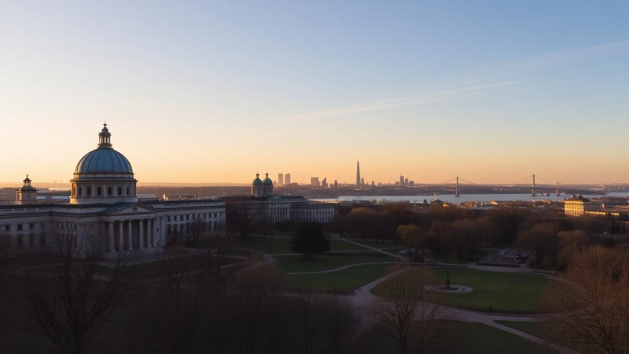 Georgian terraces and classical architecture in Greenwich, SE10