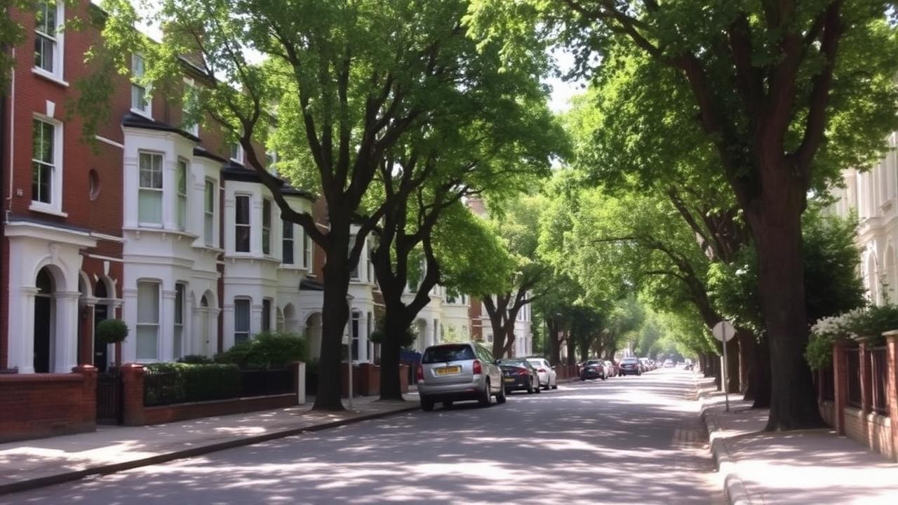 Victorian terraced houses on a residential street in Lee, South East London